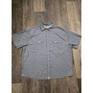 Rafter Outdoors Pearl Snap Button Up Blue Shirt SIze 2XL